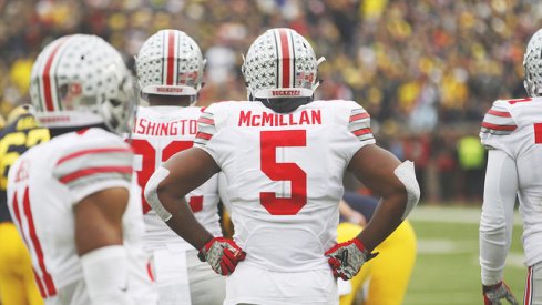 Raekwon McMillan rests up during the sacking of Ann Arbor.
