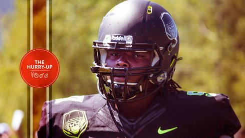 Rashan Gary during the 2014 Opening in Oregon.
