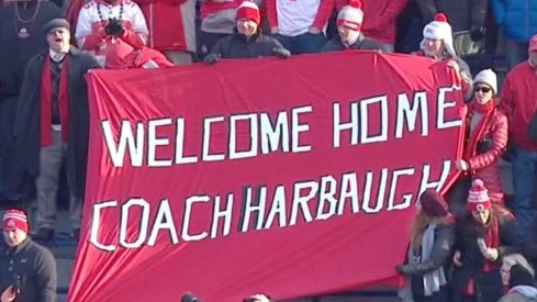 Ohio State fans welcome Jim Harbaugh back to Michigan.