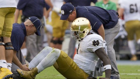 Malik Zaire suffered a fractured ankle in his team's second game of 2015.