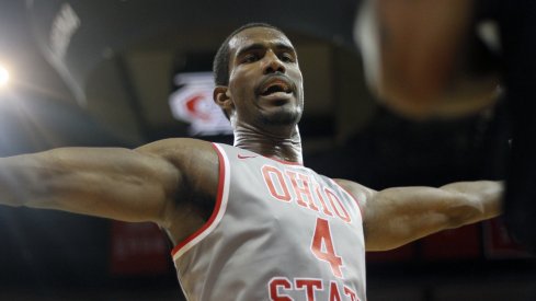 Daniel Giddens shows off his wingspan.