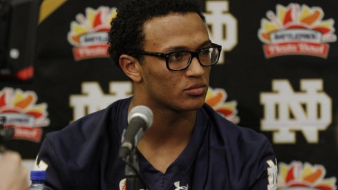 DeShone Kizer meets with the media at the Fiesta Bowl.