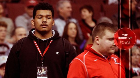 Ohio State 2018 offer Jackson Carman during a visit with the Buckeyes.