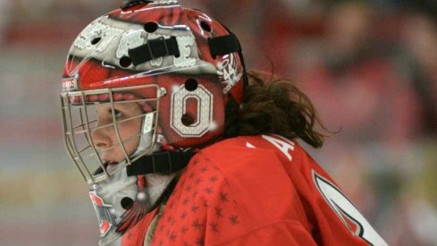 Ohio State goalie Alex LaMere stopped 39 shots in the Buckeyes' loss to Minnesota.