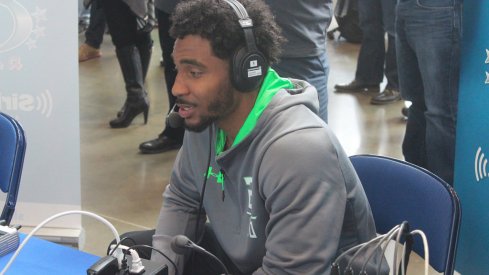 Braxton Miller does an interview during the NFL Scouting Combine