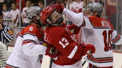 Ohio State's John Wiitala landed the knock out punch against Wisconsin.