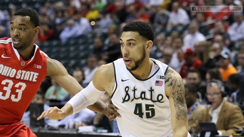 Michigan State ousts Ohio State from the Big Ten Tournament Friday in Indianapolis.