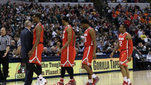 Ohio State walks off the floor against Michigan State.