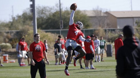 Curtis Samuel gets up for the March 31st 2016 Skull Session.