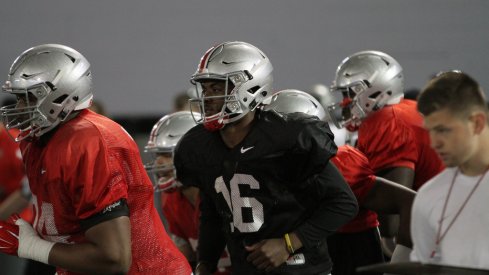 J.T. Barrett is focused on his own improvement even though so many receivers are hurt this spring.
