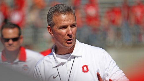 Urban Meyer during Ohio State's spring game.