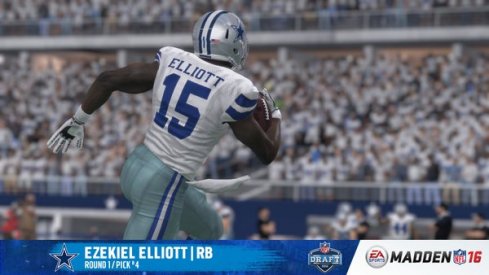 Ezekiel Elliott highest-rated rookie Madden Ohio State.