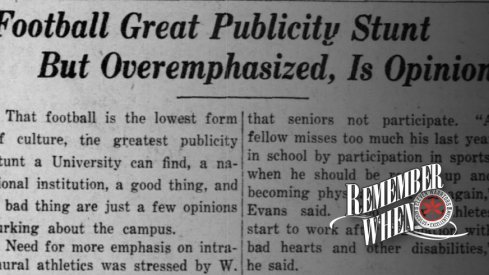 Remember When: People Thought Ohio State Placed Too Much Emphasis on Football... In 1930?