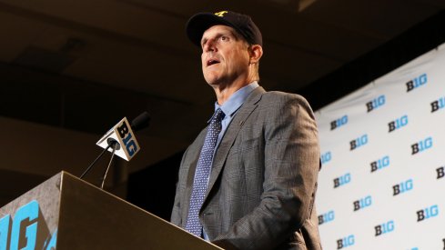 Michigan coach Jim Harbaugh doesn't feel like he needs to apologize for anything.