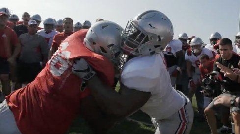 Video from Ohio State training camp Aug. 9.