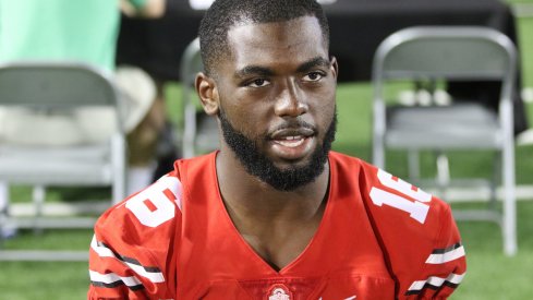 Ohio State quarterback J.T. Barrett on team media day.