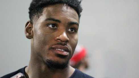 Ohio State CB Gareon Conley answers questions from reporters.