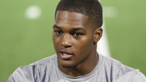 Ohio State's Raekwon McMillan meets with the media Monday. 
