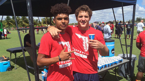 St. Thomas Aquinas' Trevon Grimes and Nick Bosa