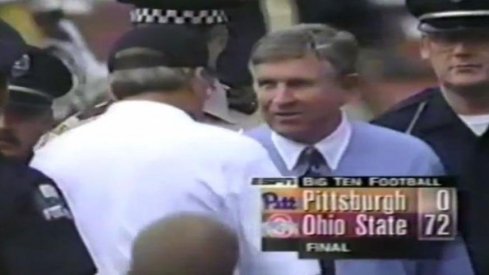 Ohio State destroyed Pittsburgh, 72-0, on September 21st, 1996.