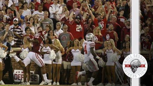 An Oklahoma fan flipped off the September 27th 2016 Skull Session