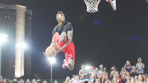 Kam Williams soars at last year's 'Buckeyes on the Blacktop' event.