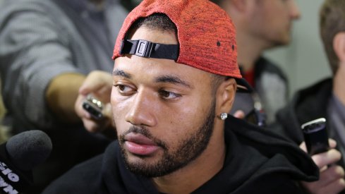 Ohio State CB Marshon Lattimore meets with the media. 