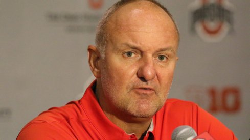 Thad Matta meets with the media. 