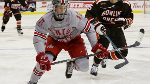 Ohio State's John Wiitala skates against Bowling Green. 