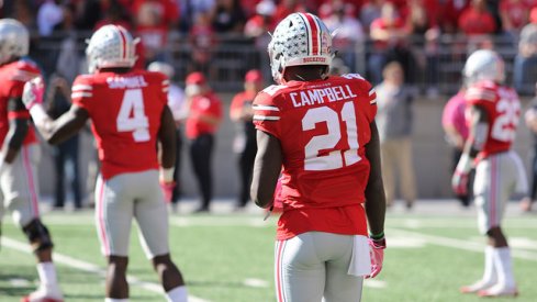 Parris Campbell leaves Northwestern game.