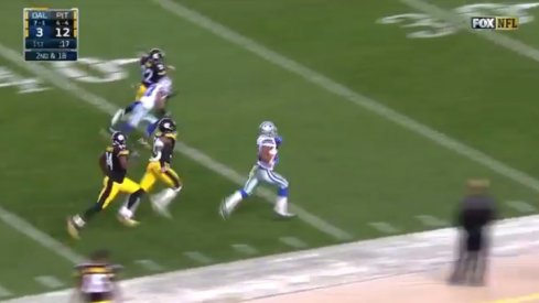 Ezekiel Elliott to the house against the Pittsburgh Steelers.
