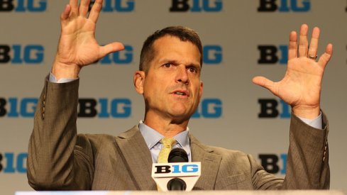 Jim Harbaugh at Big Ten Media Days.