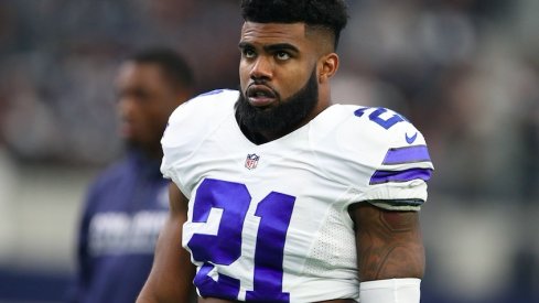 Ezekiel Elliott in Dallas against the Baltimore Ravens.