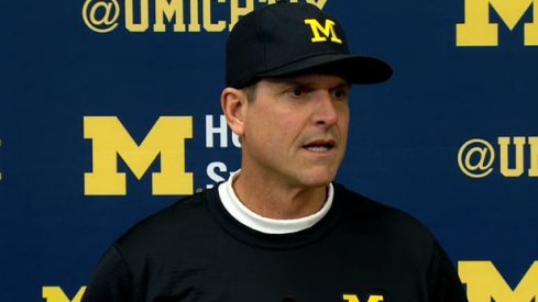 Jim Harbaugh previews Ohio State game.