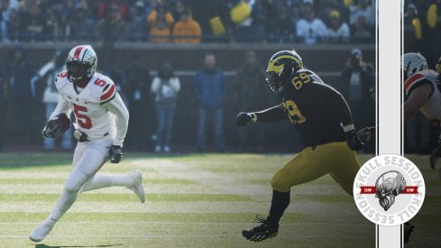 Braxton Miller beats No. 69 to the pylon for the November 22nd 2016 Skull Session.