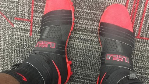 Ohio State wide receiver Corey Smith models LeBron James Soldier 10 cleats in a now deleted Instagram post