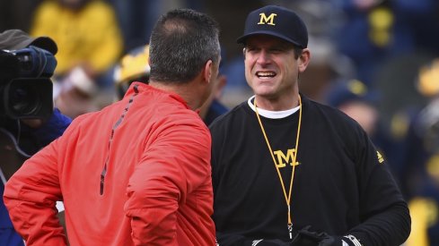 Urban Meyer, Jim Harbaugh before last year's version of The Game. 