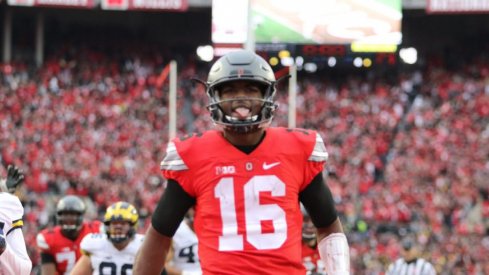 J.T. Barrett was all smiles as Ohio State dumped Mich-again.