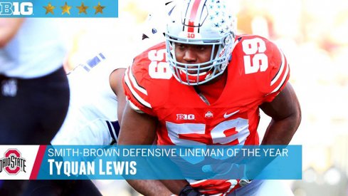 Tyquan Lewis is the Big Ten defensive lineman of the year.