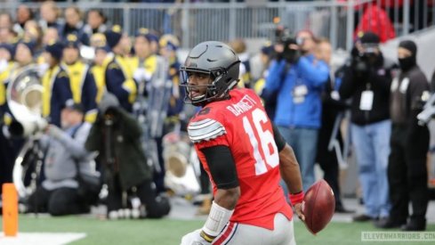 J.T. Barrett struggled early and got hot late on the way to 249 total yards and a pair of scores as Ohio State again dumped Michigan.