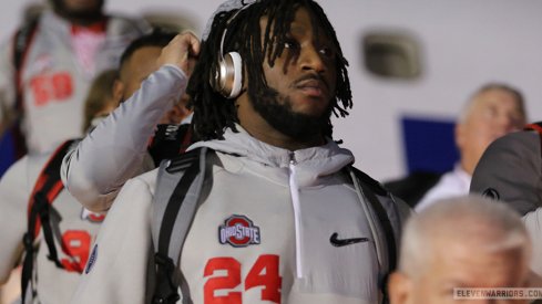 Ohio State safety Malik Hooker arrives in Arizona. 