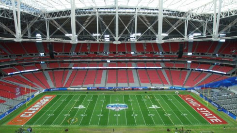 First look at the field Ohio State and Clemson will play on in the Fiesta Bowl at University of Phoenix Stadium.