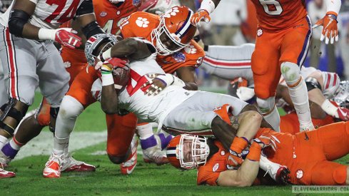 Curtis Samuel found it rough going in the Fiesta Bowl.