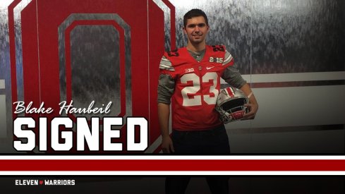 Signed: Three-star kicker Blake Haubeil from Buffalo, New York.