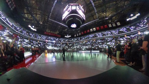 The Schottenstein Center was lit up for Kyle Snyder's match on Friday night.