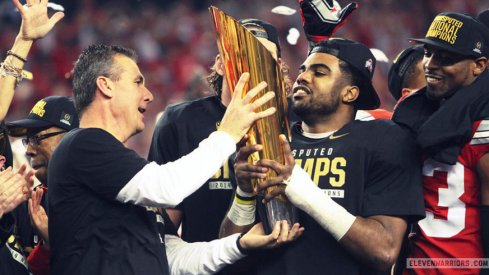 Urban Meyer and Ezekiel Elliott