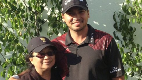 Jason Day with his mother, Dening.