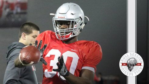 Demario McCall catches a ball for the March 27 2017 Skull Session