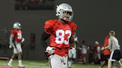 Urban Meyer gives an update on his pecking order at wide receiver at Ohio State nears the midway point of spring practice.