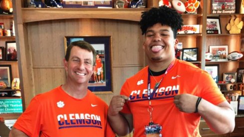 Jackson Carman says Clemson leads his recruitment.